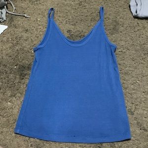 blue tank top